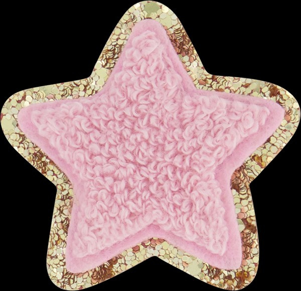 Flamingo Glitter Varsity Star Patch | Stoney Clover Lane