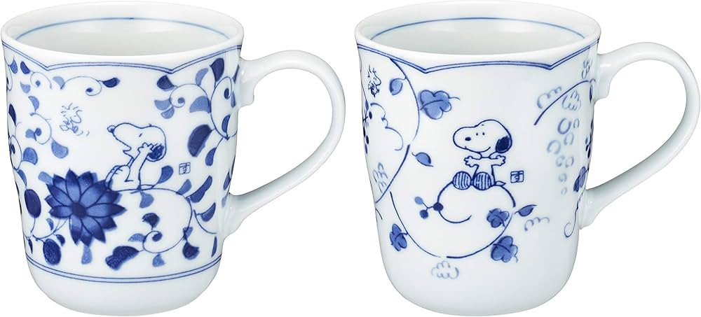 Sunupii 630740 Indigo Arabesque Pair Mug Set, Arabesque / Grape (Comes in a Gift Box), Mother's D... | Amazon (US)