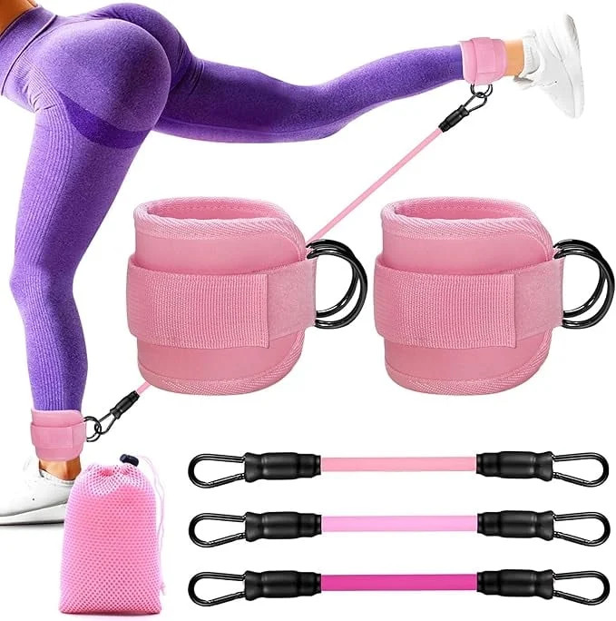 Ankle Resistance Bands with Cuffs, Glutes Workout Equipment,Ankle Bands for Working Out, Butt Exe... | Walmart (US)