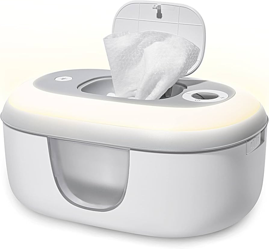 Babelio Baby Wipes Warmer with Night Light, Water Wipes Dispenser for Baby Wipes of Huggies, Pamp... | Amazon (US)