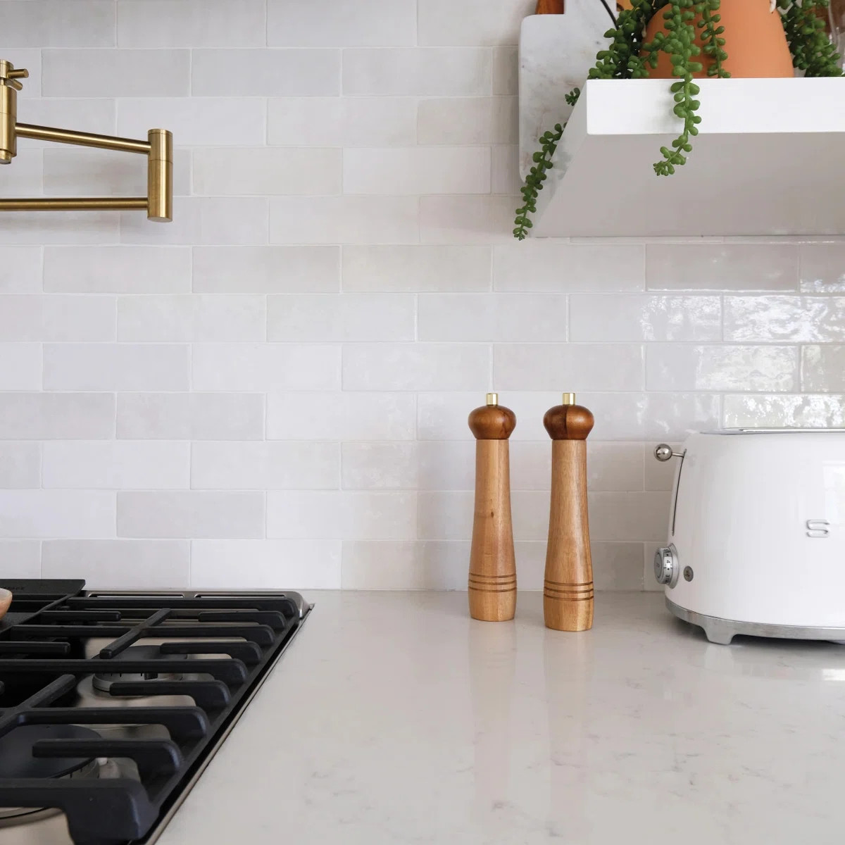 Cloe 2.5 in. x 8 in. Handmade-Look Ceramic Wall Glossy Subway Tile | Wayfair North America