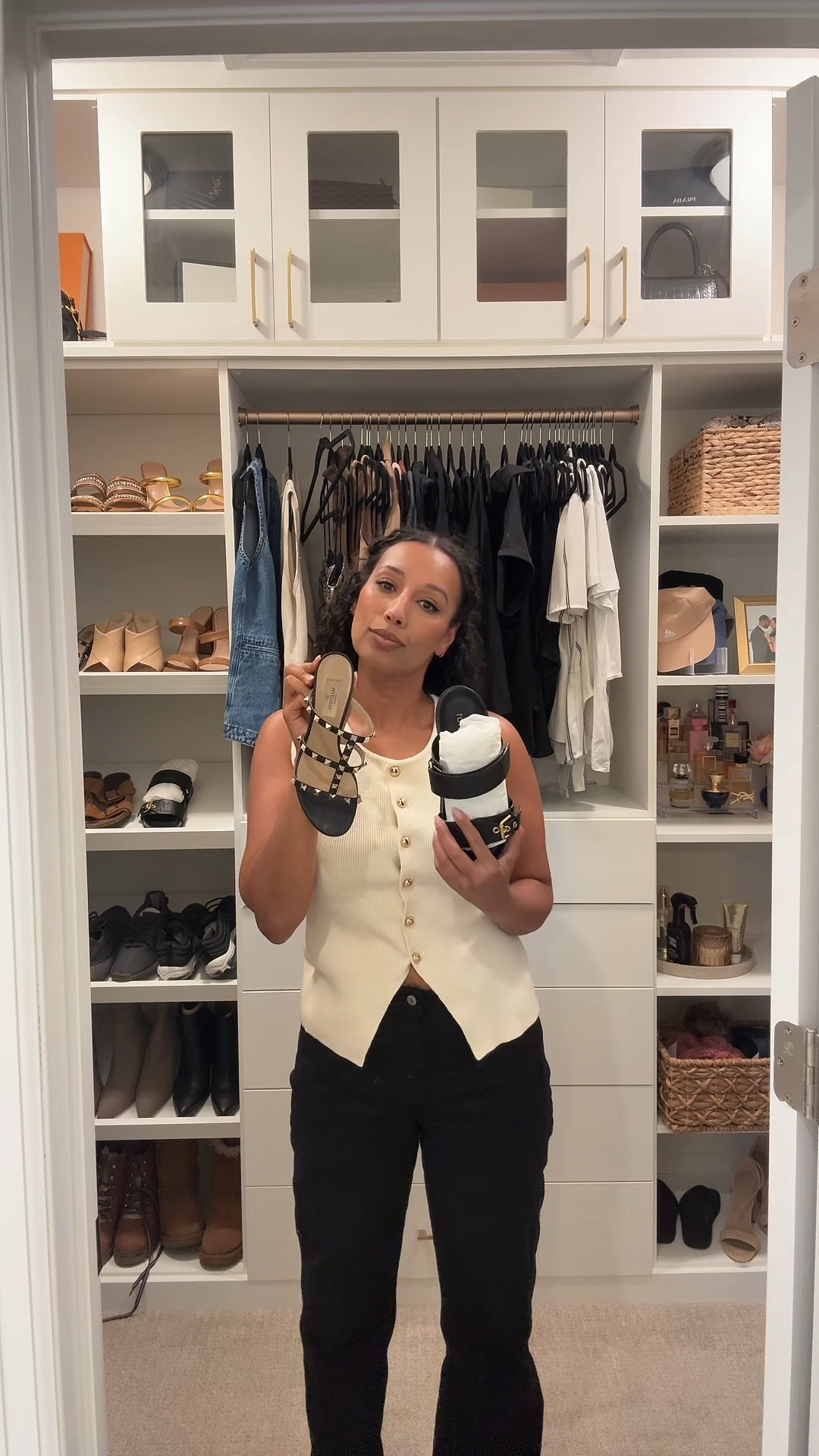 GRWM for date night. Love these little Valentino sandals

#Fashionfinds #momstyle 
#affordablefashion #datenightoutfit 

#LTKFindsUnder50 #LTKMidsize #LTKFindsUnder100