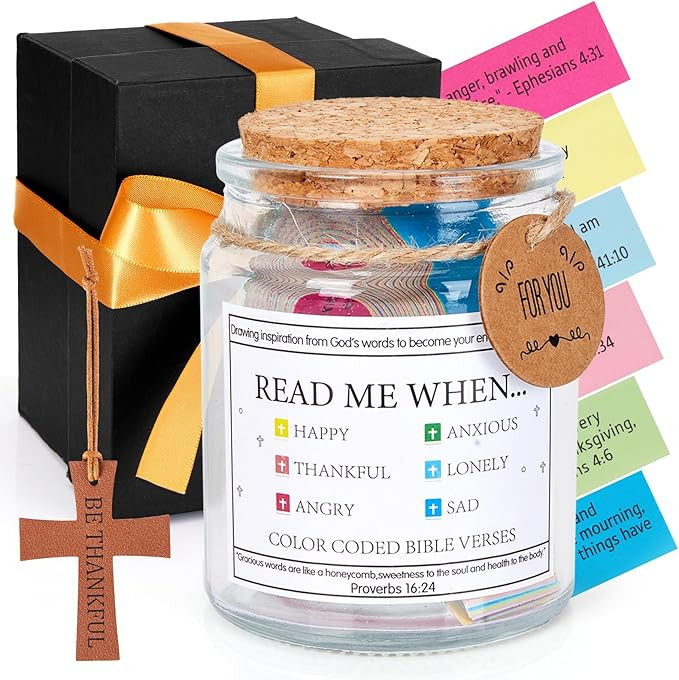 Bible Verse Jar, Prayer Jar,Easter gifts Christian Gifts for Women,Christian gifts for Relatives,... | Amazon (US)