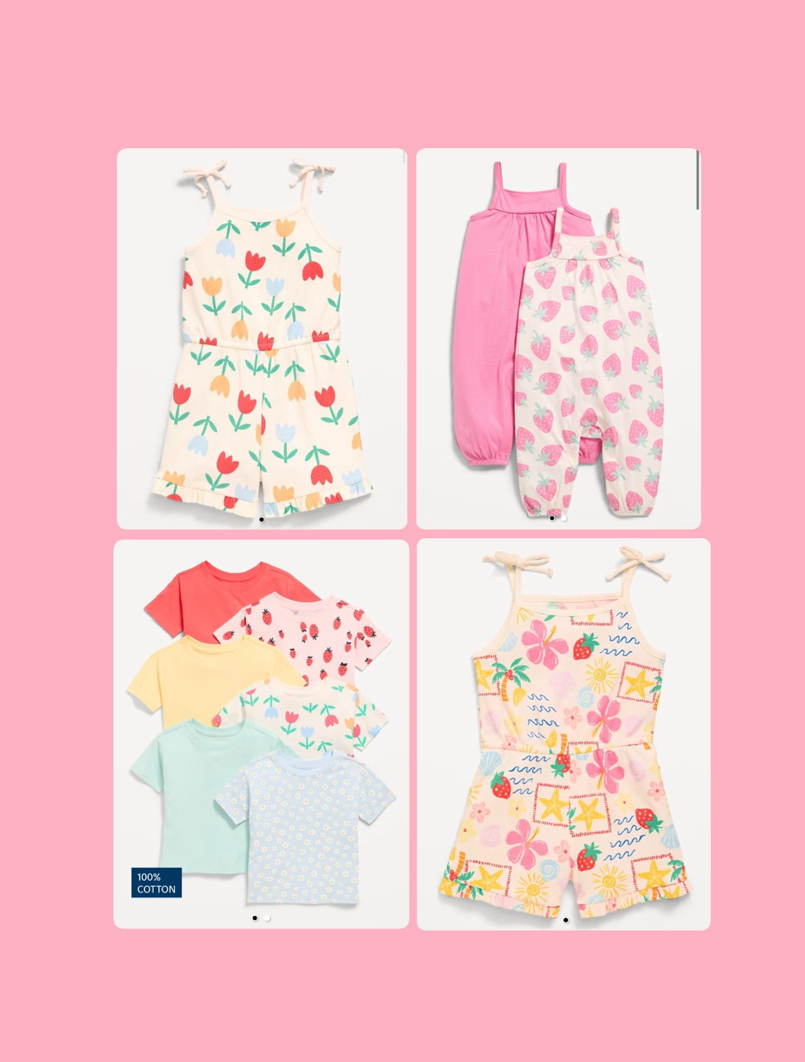 New toddler summer clothes at Old Navy! I can’t get over how cute they are! The shirts are 100% cotton. We’re big fans of the jumpsuits and I’m so happy they come in a two pack! The strawberry print is so cute. 

summer clothes for toddler, toddler girl, girl mom, summer kids clothes, old navy finds, on sale, kids clothes on sale, tulips, summer vacation, beach vacation, cute clothes for toddlers girl

#LTKKids #LTKBaby