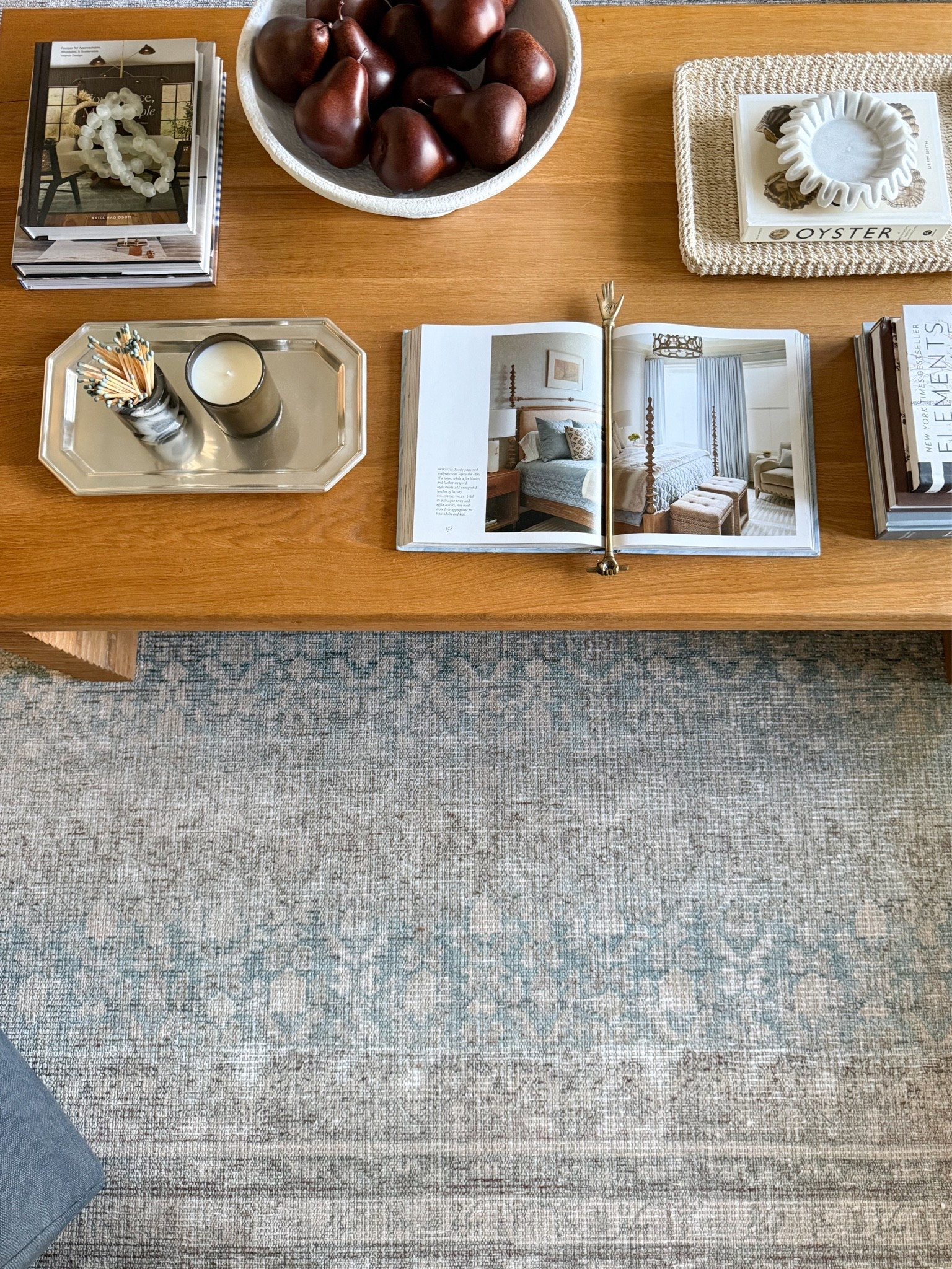 Coffee table styling is one of my favorite ways to make a room feel finished. A few beautiful books, a candle, a decorative bowl, and collected accents can instantly elevate a space while still feeling approachable and lived in. This vintage inspired rug from Wayfair adds the perfect layer of texture and ties the entire room together.

coffee table decor, coffee table styling, Wayfair home decor, decorative books, living room decor, area rug, vintage inspired rug, neutral home decor, designer inspired interiors, home styling ideas, decorative accessories, candle decor, transitional home decor, traditional home style, living room inspiration, home decorating ideas, curated home decor, cozy living room, interior design inspiration, Girl on the Hudson

#LTKHome #LTKdayinmylife #LTKSeasonal