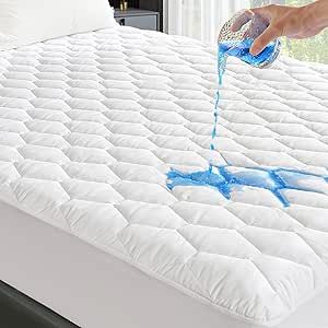 GRT Full Mattress Protector Waterproof, 100% Waterproof Quilted Fitted Mattress Pad, Noiseless Ho... | Amazon (US)