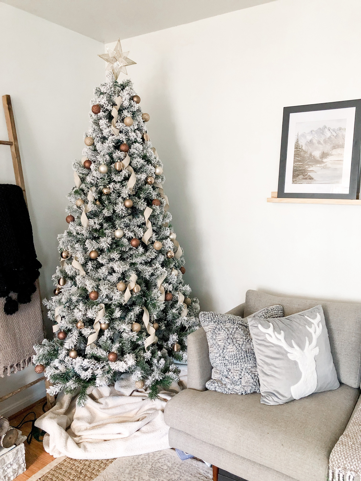 Neutral Christmas tree idea. We did this in a house we were renovating so they are all budget friendly. #neutralChristmasTree #Christmasdecor #Christmastree

#LTKHome #LTKSeasonal #LTKHoliday