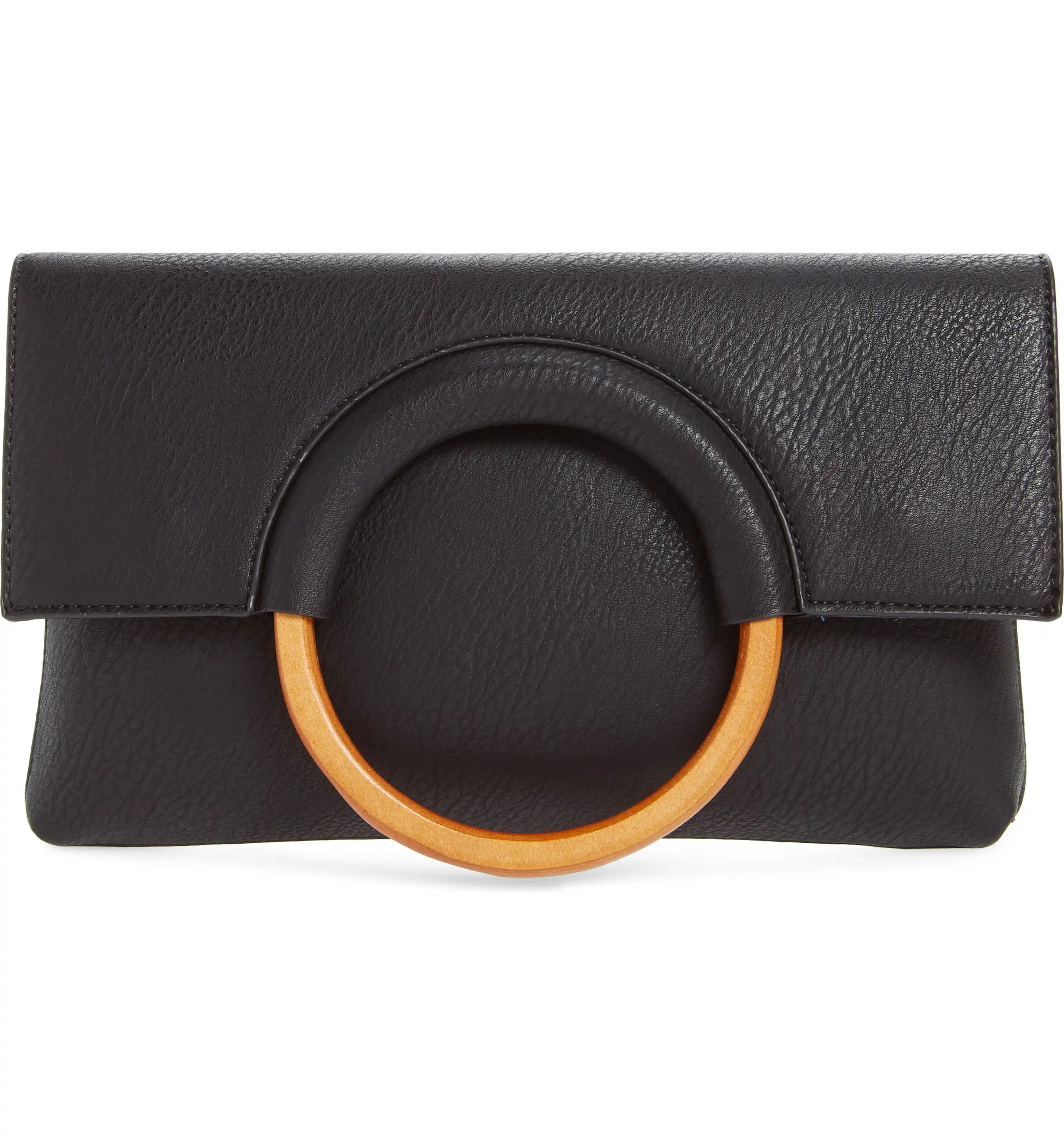 Faux Leather Circle Clutch | Nordstrom