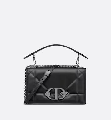 30 Montaigne Chain Bag with Handle Black Maxicannage Lambskin | DIOR | Dior Couture