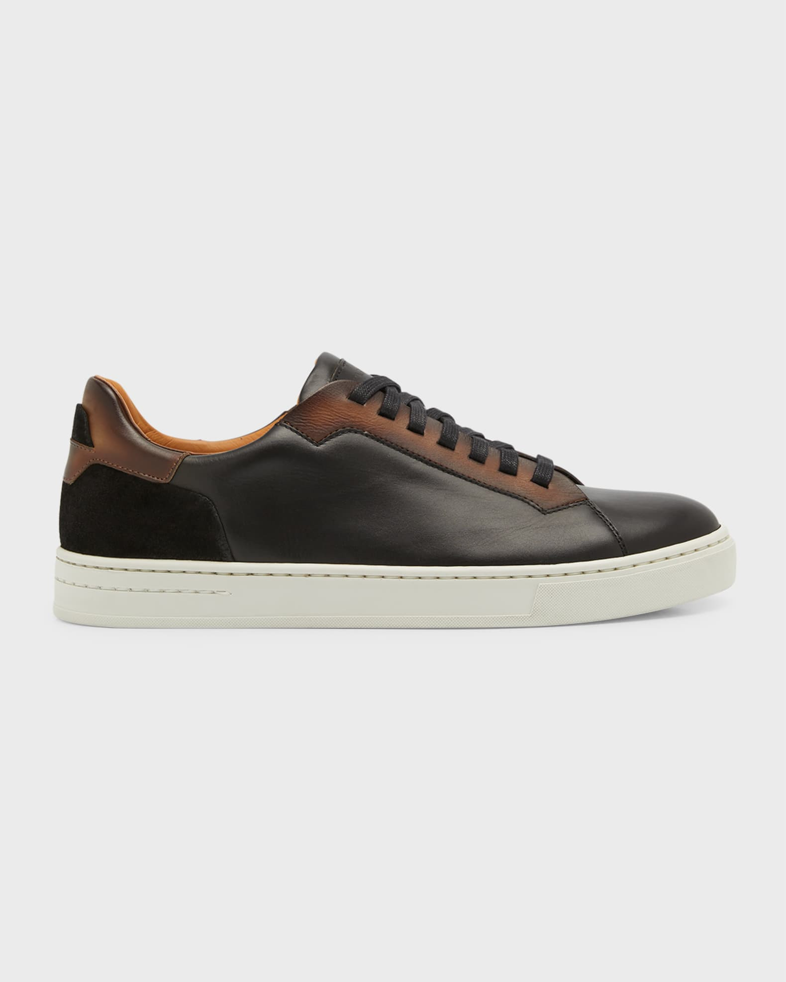Men's Amadeo Bicolor Leather Low-Top Sneakers | Neiman Marcus