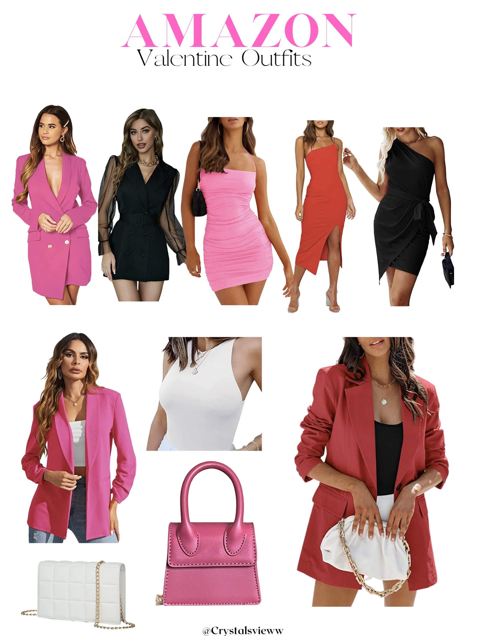 Amazon Valentine Outfits 💓.

Valentine outfits, pink dress, red dress, pink blazer, pink purse. 

#LTKFind #LTKSeasonal #LTKU
