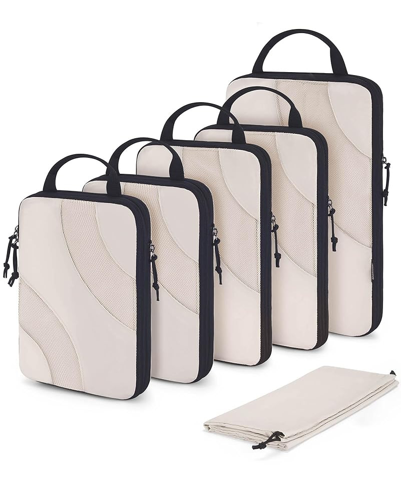 BAGSMART Compression Packing Cubes, 6 Set/4 Set/2 Set Travel Packing Cubes for Carry on Suitcases... | Amazon (US)