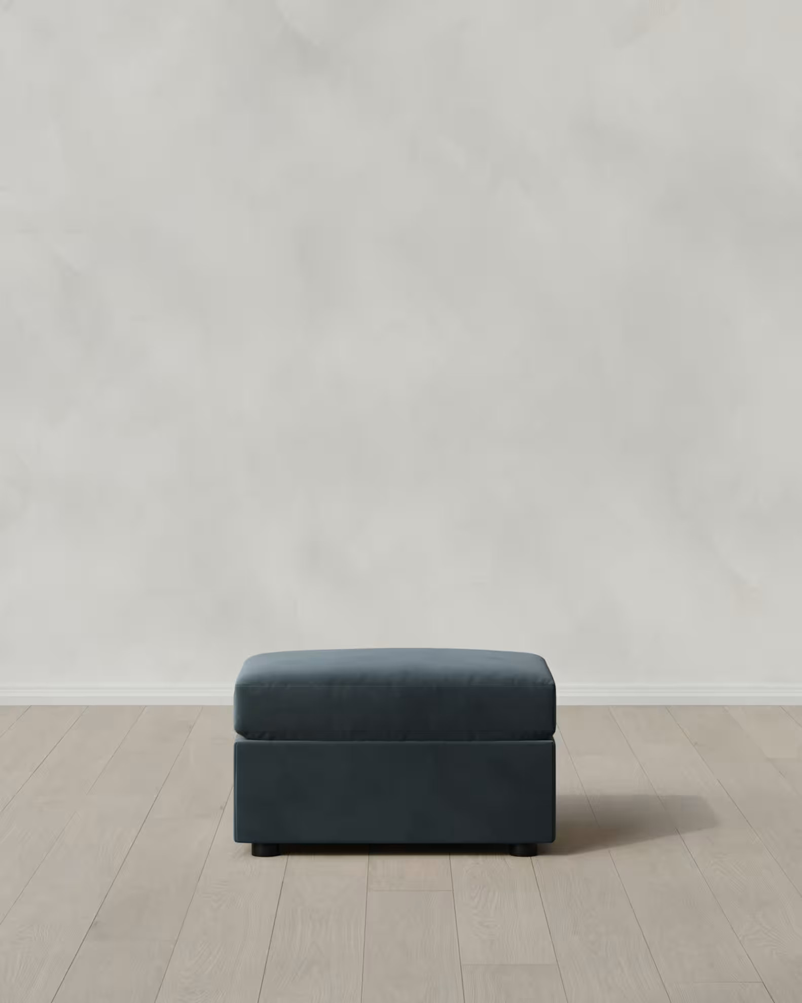 Brennan Performance Velvet Ottoman in Pine | Quince