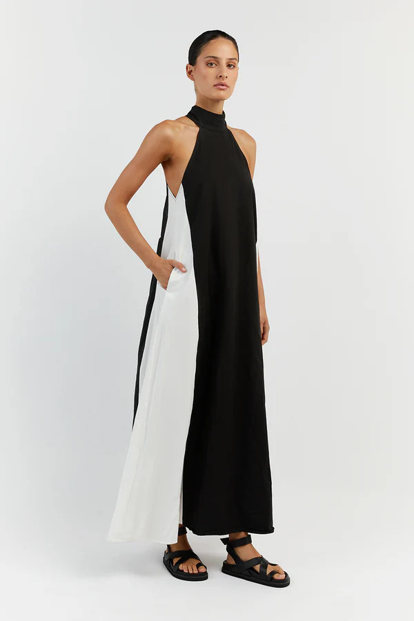 AURORA COTTON TWO TONE MIDI DRESS | DISSH