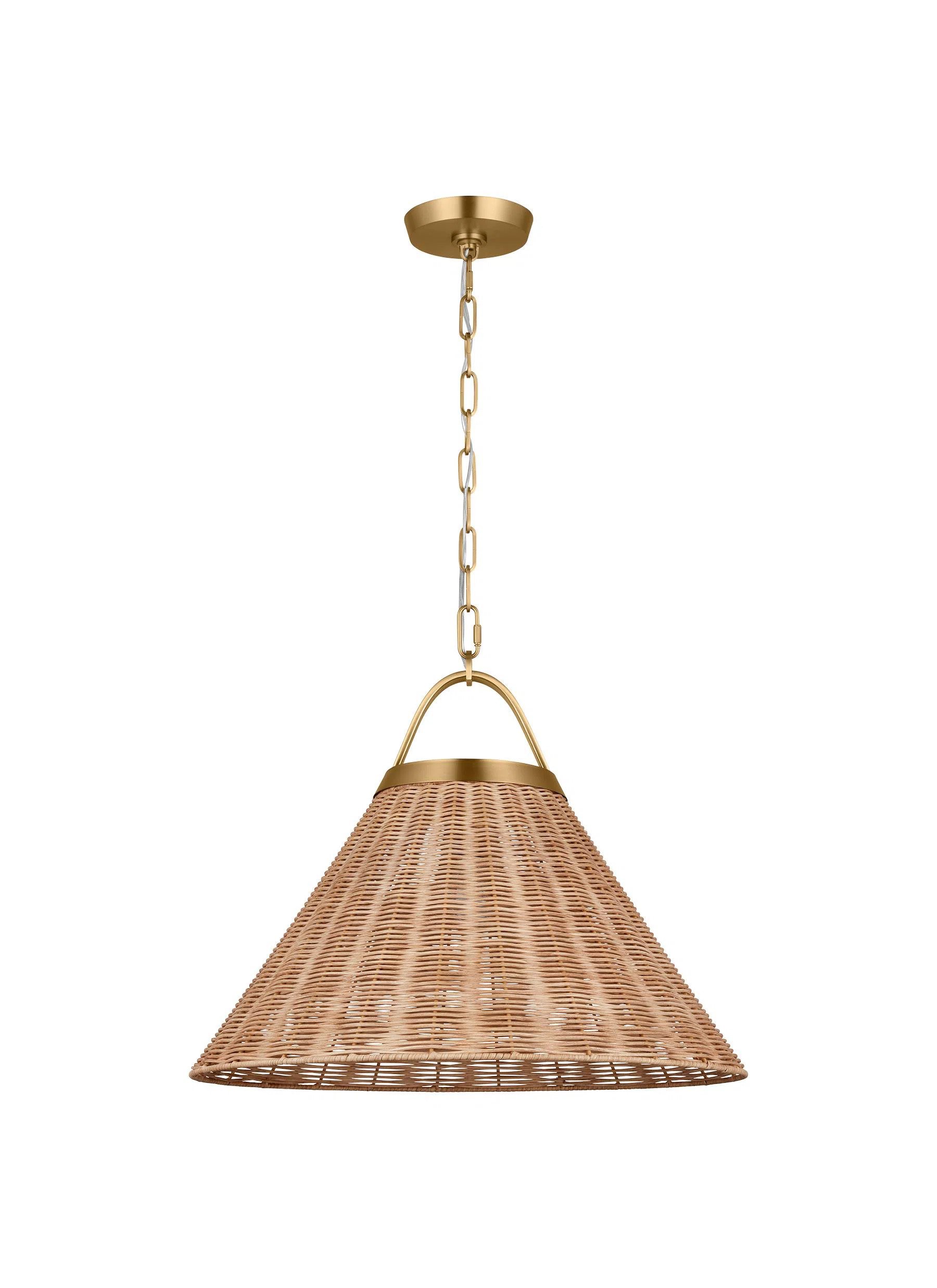 Darnaja 1 - Light Brushed Brass Unique/Statement Pendant | Wayfair North America