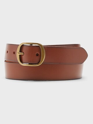 Oval Buckle Leather Belt | Banana Republic (CA)