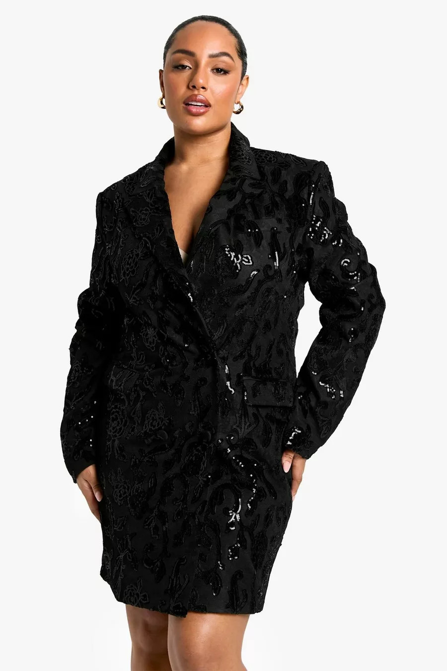 Plus Demask Blazer Dress | boohoo (US & Canada)