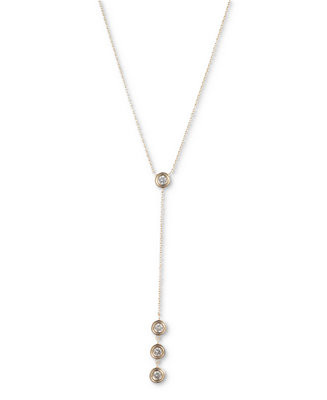 Crystal Drop Lariat Necklace, 16" + 3" extender | Macys (US)