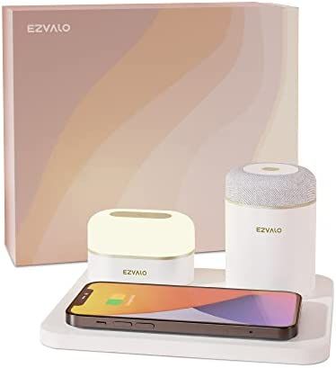 EZVALO Birthday Gifts for Women, 3 in 1 Charger Station with Wireless Phone Charger, LED Night Li... | Amazon (US)