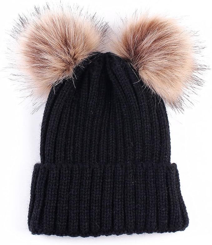 Baby Winter Warm Hat, Baby Newborn Knit Hat Infant Toddler Kid Crochet Hat Beanie Cap | Amazon (US)