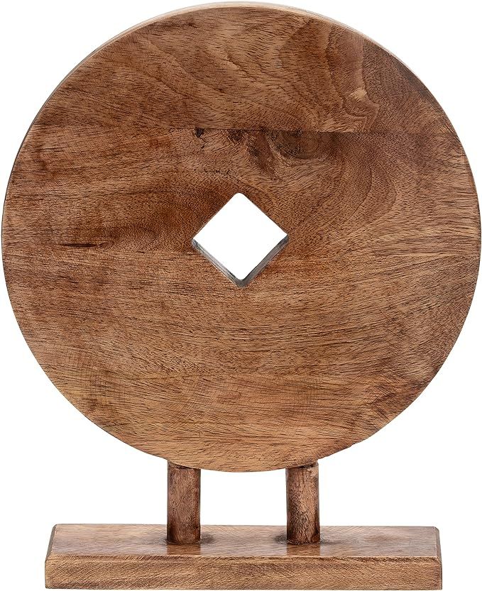 Sagebrook Home Wood, 15" H Round Table Decor, Brown, Round, Mango Wood, Contemporary, 12" L X 3" ... | Amazon (US)