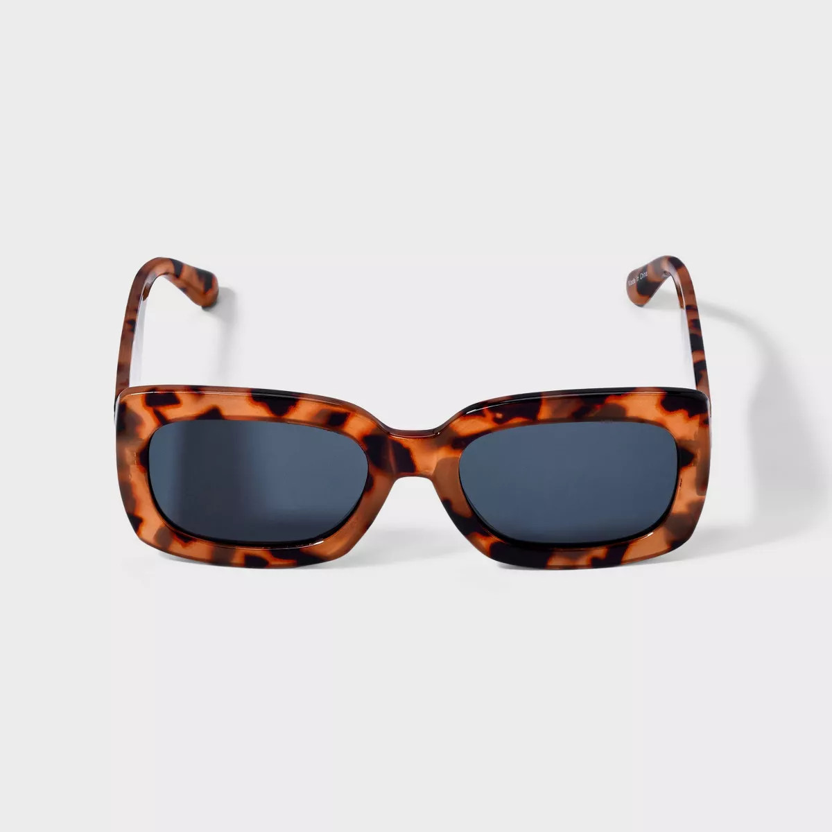 Women's Plastic Tortoise Shell Rectangle Sunglasses - A New Day™ Assorted Beiges | Target