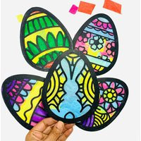 Easter Egg Suncatcher Kit| | Set Of 5| Basket Ideas, Spring Suncatchers, Kit Craft, Kid Gift | Etsy (US)
