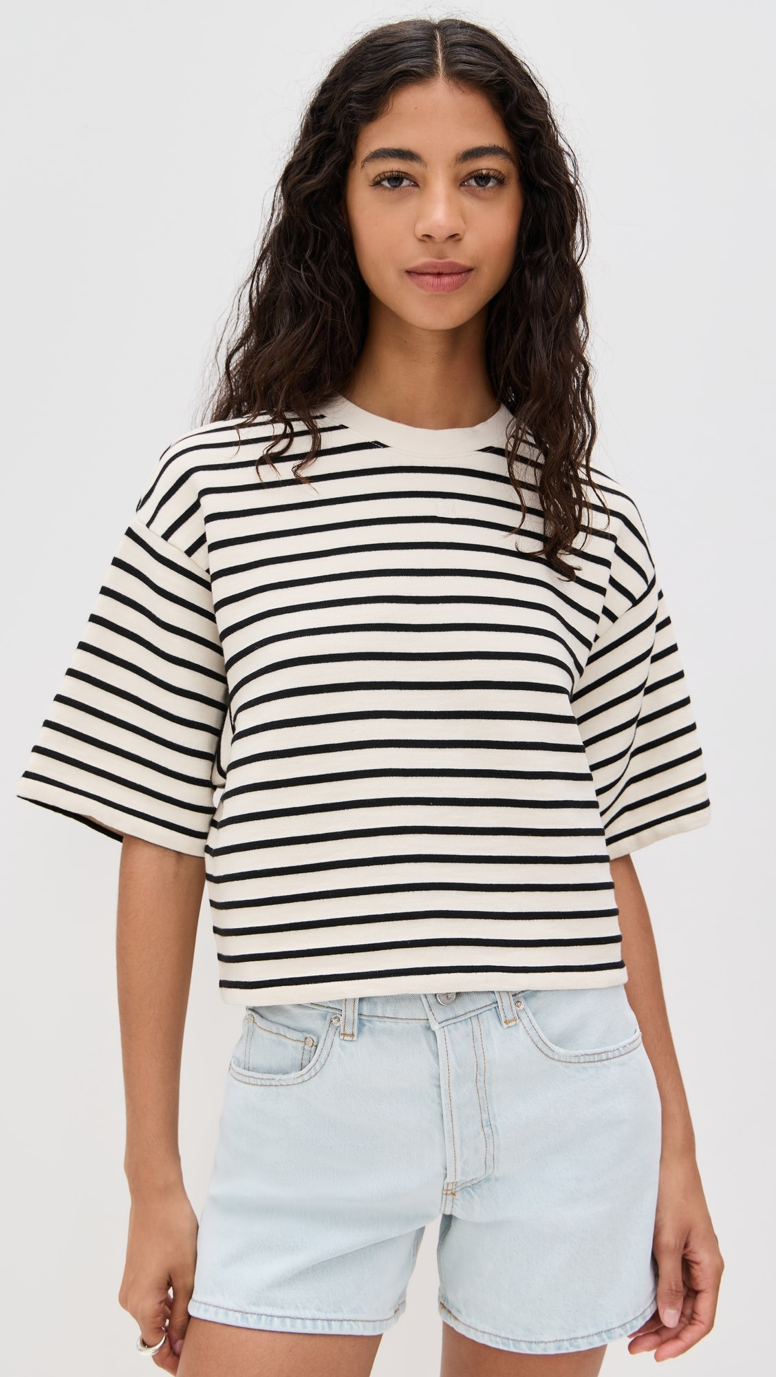 ANINE BING Myers Cropped Tee | Shopbop | Shopbop