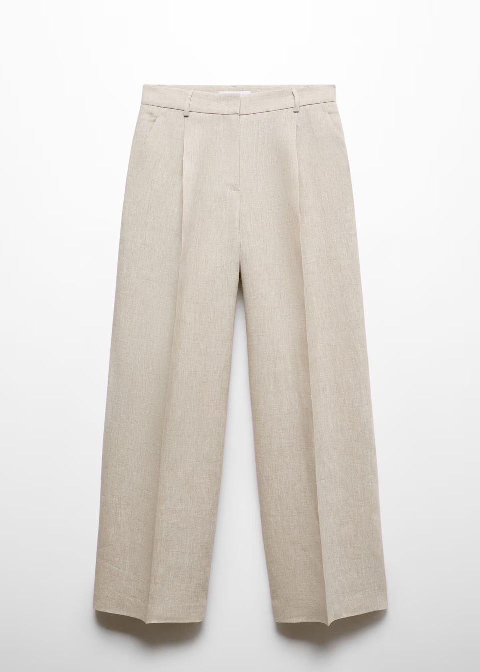Straight linen-blend trousers -  Women | Mango United Kingdom | MANGO (UK)