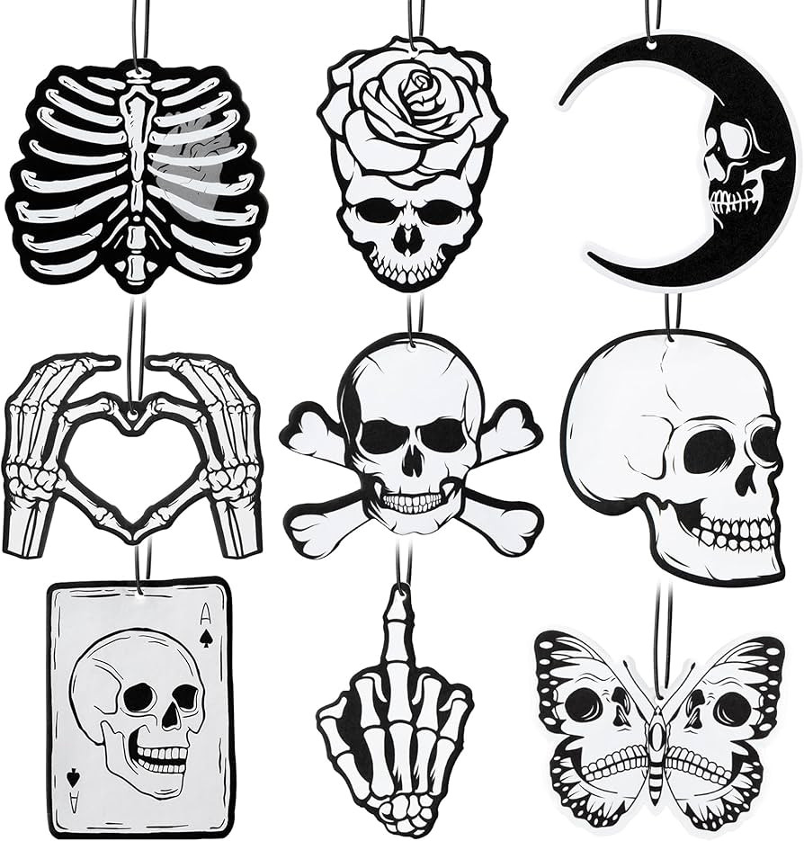 9 Pcs Skull Car Air Fresheners Horror Goth Punk Skeleton Crossbones Incense Chips Scented Diffuse... | Amazon (US)