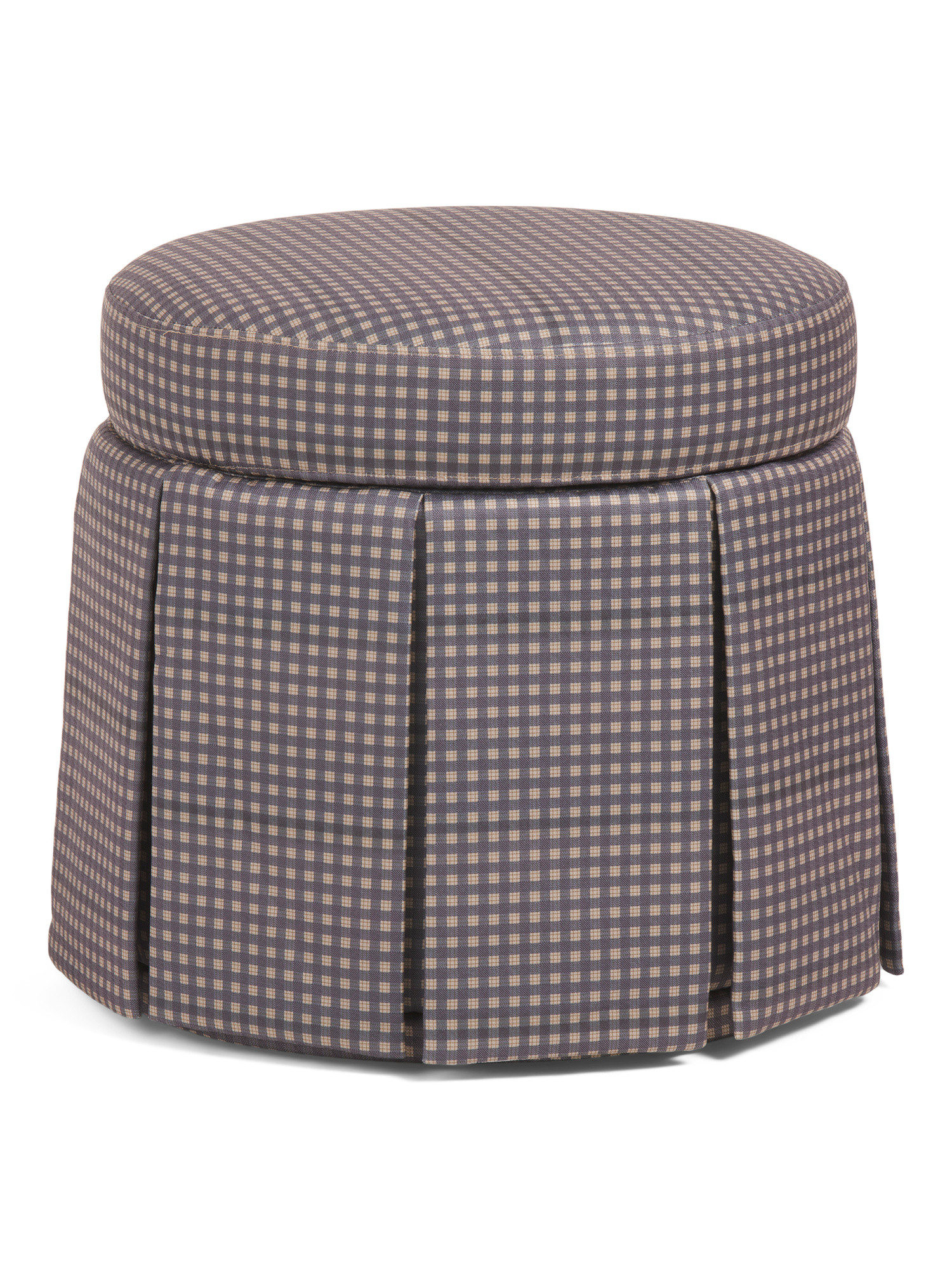 18x18 Plaid Swivel Storage Ottoman | TJ Maxx