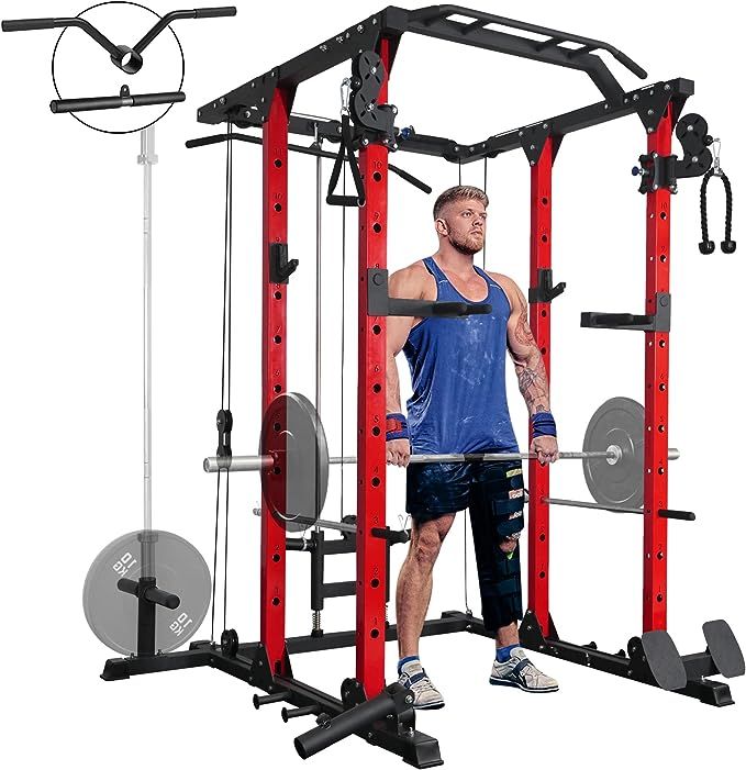 ELEVTAB Power Cage, Weight Cage with Cable Crossover, Multi-Function Workout Power Rack for Home ... | Amazon (US)