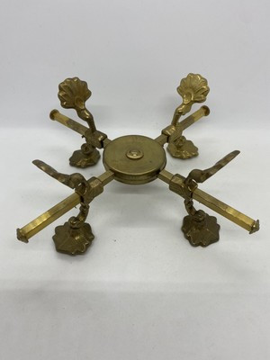 VINTAGE ORNATE FOOTED Adjustable BRASS BOWL  STAND / HOLDER Andrea by Sadek  | eBay | eBay US