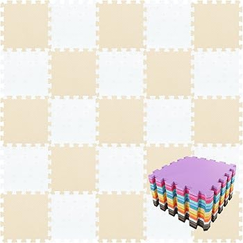qqpp EVA Rubber 18 Tiles Interlocking Puzzle Foam Floor Mats - Baby Play Mat for Playing | Exerci... | Amazon (US)