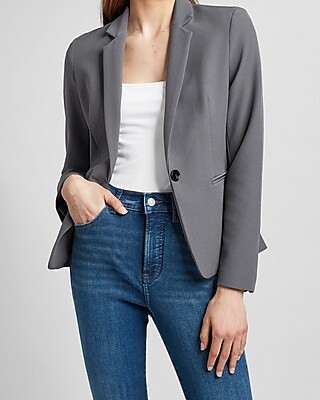 Supersoft Twill One Button Blazer | Express