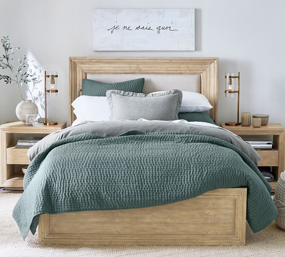 Pick-Stitch Handcrafted Cotton Linen Quilt | Pottery Barn (US)