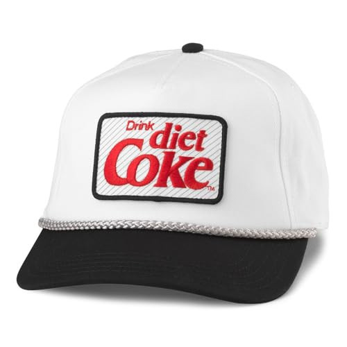 AMERICAN NEEDLE Coke Coca Cola Officially Licensed Roscoe Adjustable Baseball Hat (23008A-DCOKE-WHBL) | Amazon (US)