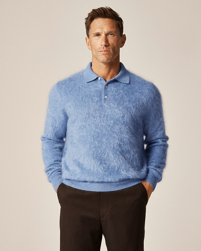 Brushed cashmere sweater-polo | J. Crew US