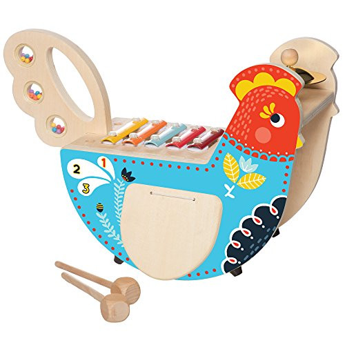 Manhattan Toy Musical Chicken Wooden Instrument for Toddlers with Xylophone, Drumsticks, Cymbal and  | Amazon (US)