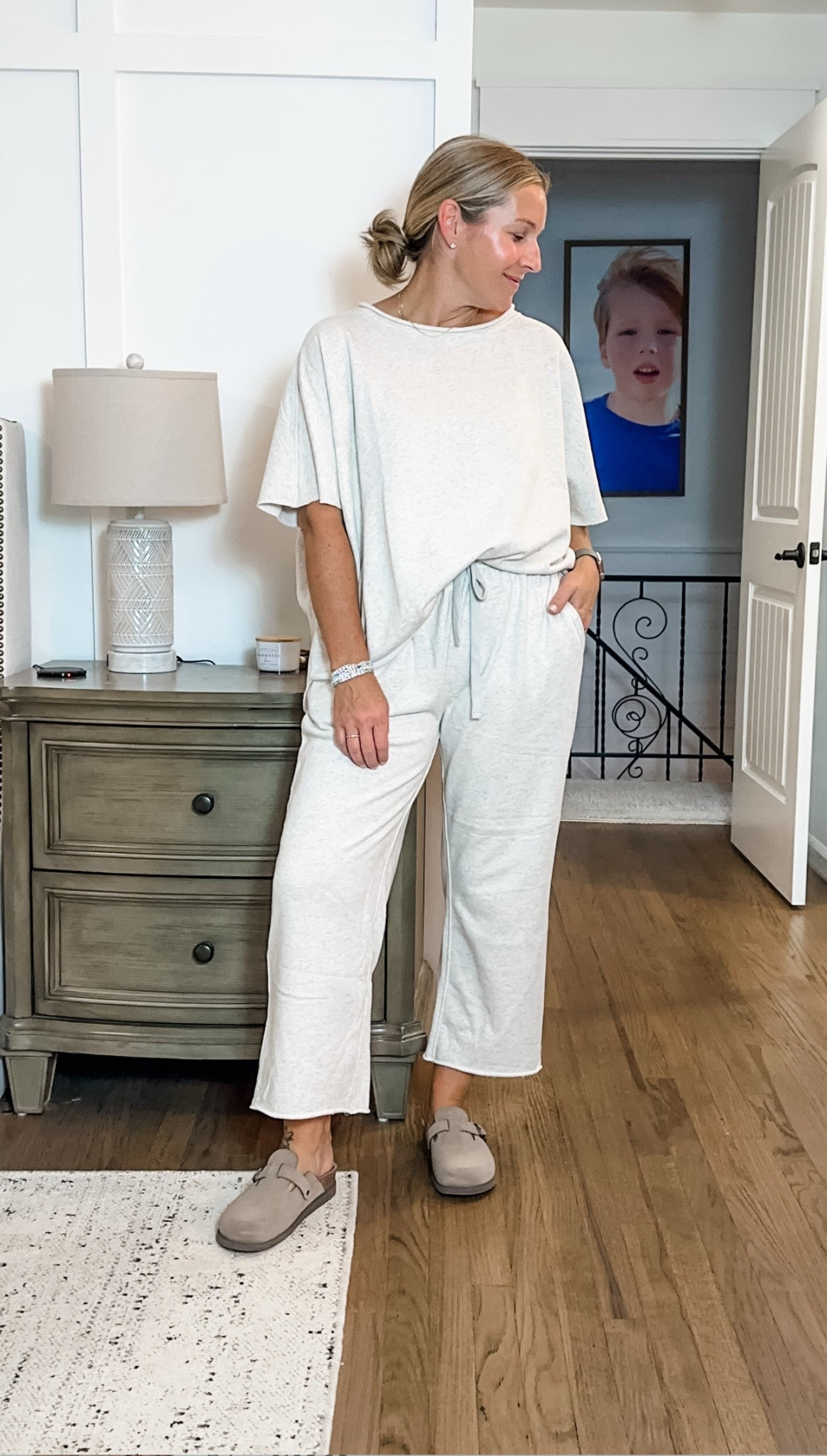 Large gray lounge set
Medium white v neck sweatshirt
Size down 1; 6 light wash wide leg jeans
Small flannel
Medium vest
Small white button down
30 cropped flares 
Small striped sweater 


#LTKFallSale #LTKOver40 #LTKVideo

#LTKWatchNow #LTKSaleAlert #LTKFindsUnder50