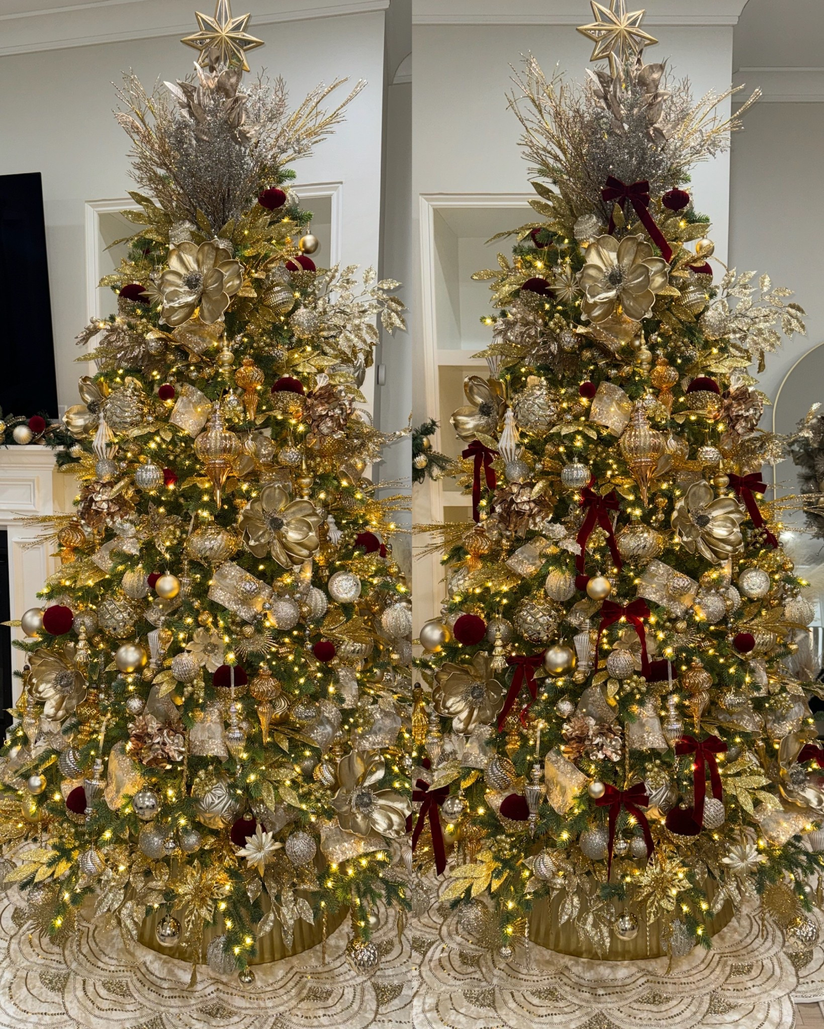 With or without bows, that is the question!  ✨ It’s such a subtle addition, but I think it makes the tree pop a bit 

#LTKHoliday #LTKHome #LTKSeasonal