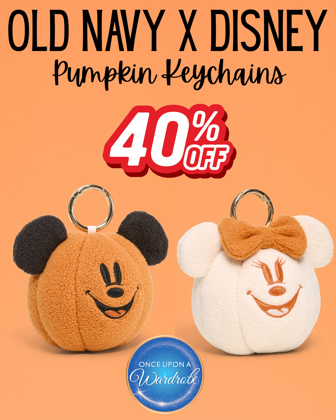 Old Navy Disney pumpkin keychains are 40% OFF! 🎃

Mickey and Minnie are already adorable for fall, but at 40% off they’re even better. Clip one onto your park bag, backpack or keys for an easy little Disney Halloween addition.

#LTKSaleAlert #DisneyHalloween #OldNavyDisney 

 #LTKselfcare #LTKSeasonal #LTKSaleAlert