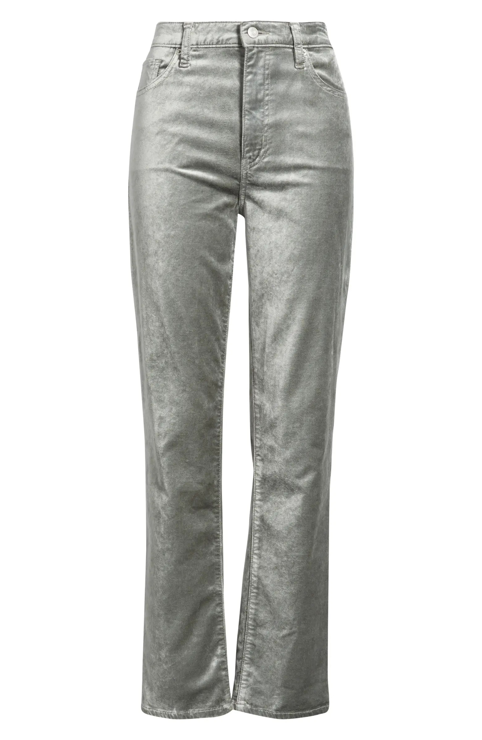 Le Sleek Velvet Ankle Straight Leg Pants | Nordstrom