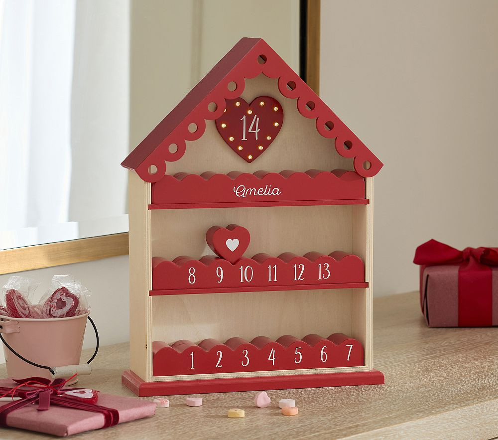 Valentine's Light-Up Wooden 3-D Countdown Calendar | Pottery Barn Kids