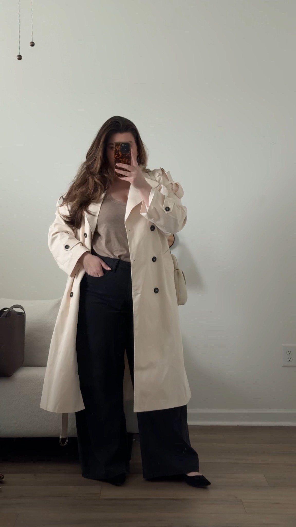 On the go outfit for errands/ pick up duty.

Wearing an XL in the trench coat
Wearing a 33R in the wide leg jeans (I’m 5’6” for reference and wearing flats here)

#LTKmomlife #LTKWorkwear #LTKMidsize