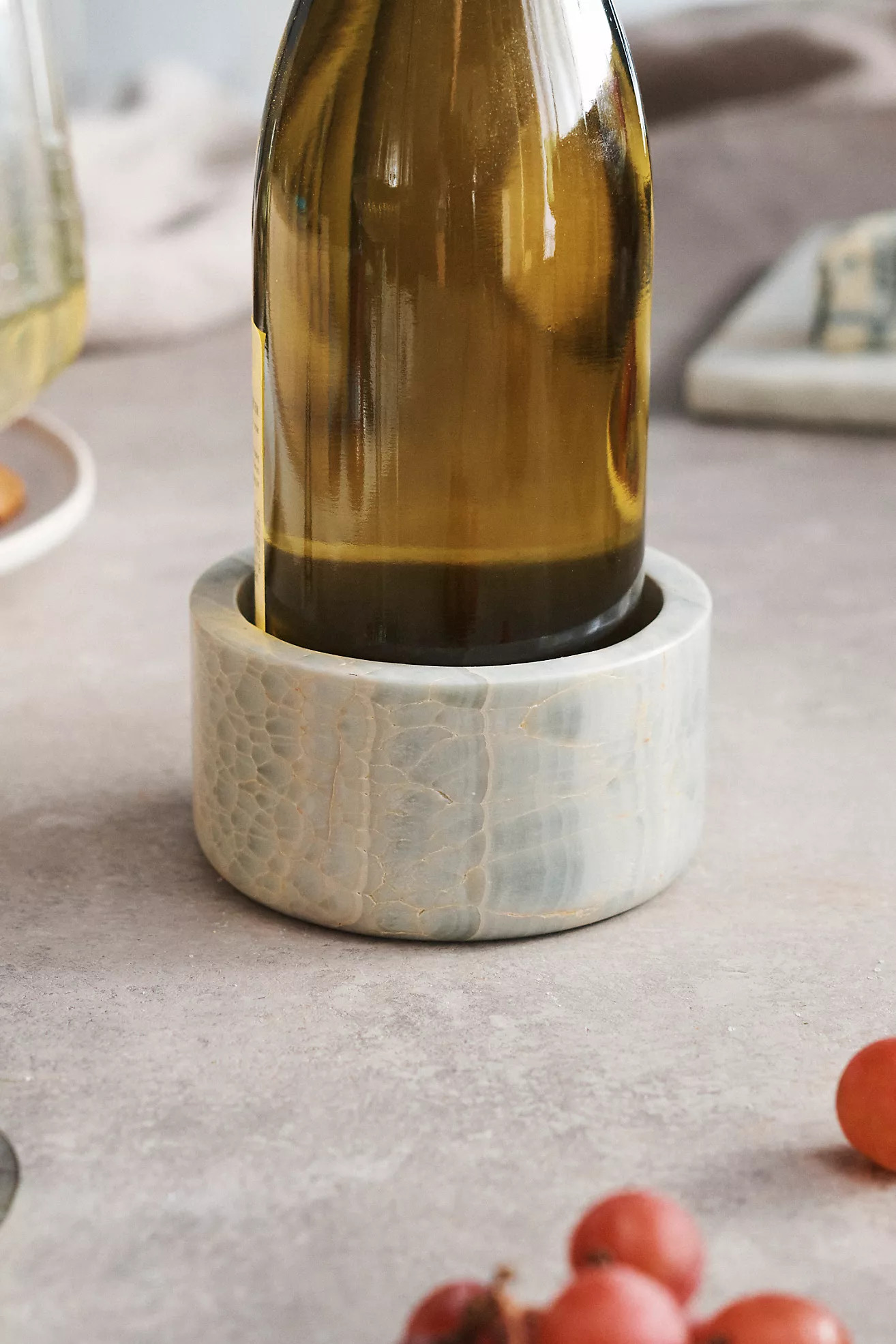 Blue Onyx Wine Bottle Coaster | Anthropologie (US)