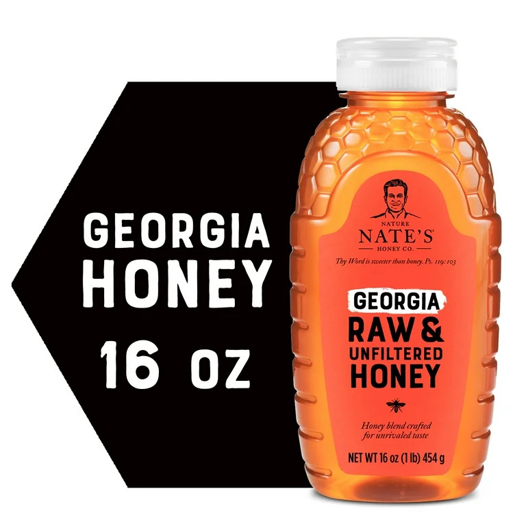 Nature Nate's Georgia Honey: 100% Pure, Raw and Unfiltered Honey - 16 fl oz Gluten-Free Honey | Walmart (US)