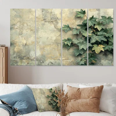 Collage Of Ivy Leaves On AWall I - Of Wall Art - Traditional Wall Art Canvas | Wayfair North America