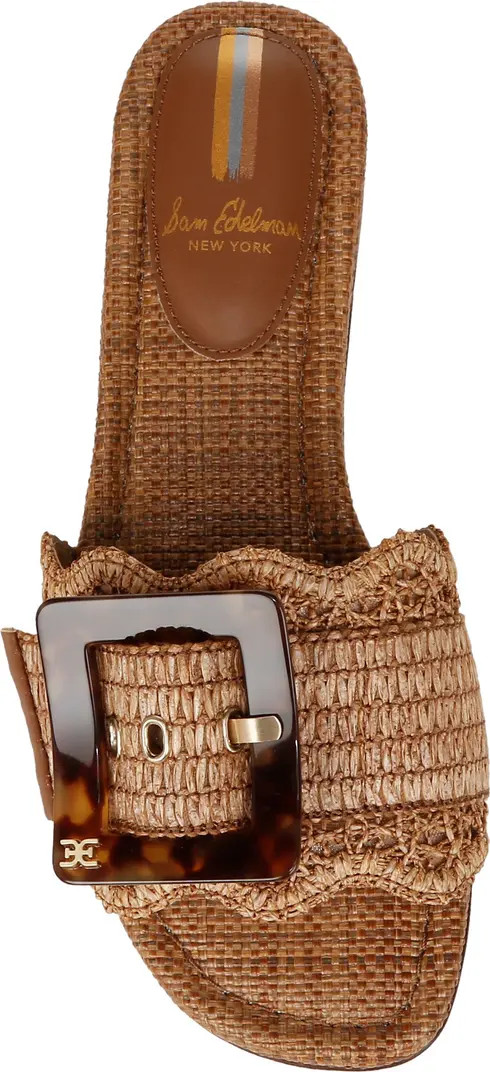 Sam Edelman Bambi Raffia Buckle Slide Sandal (Women) | Nordstrom | Nordstrom