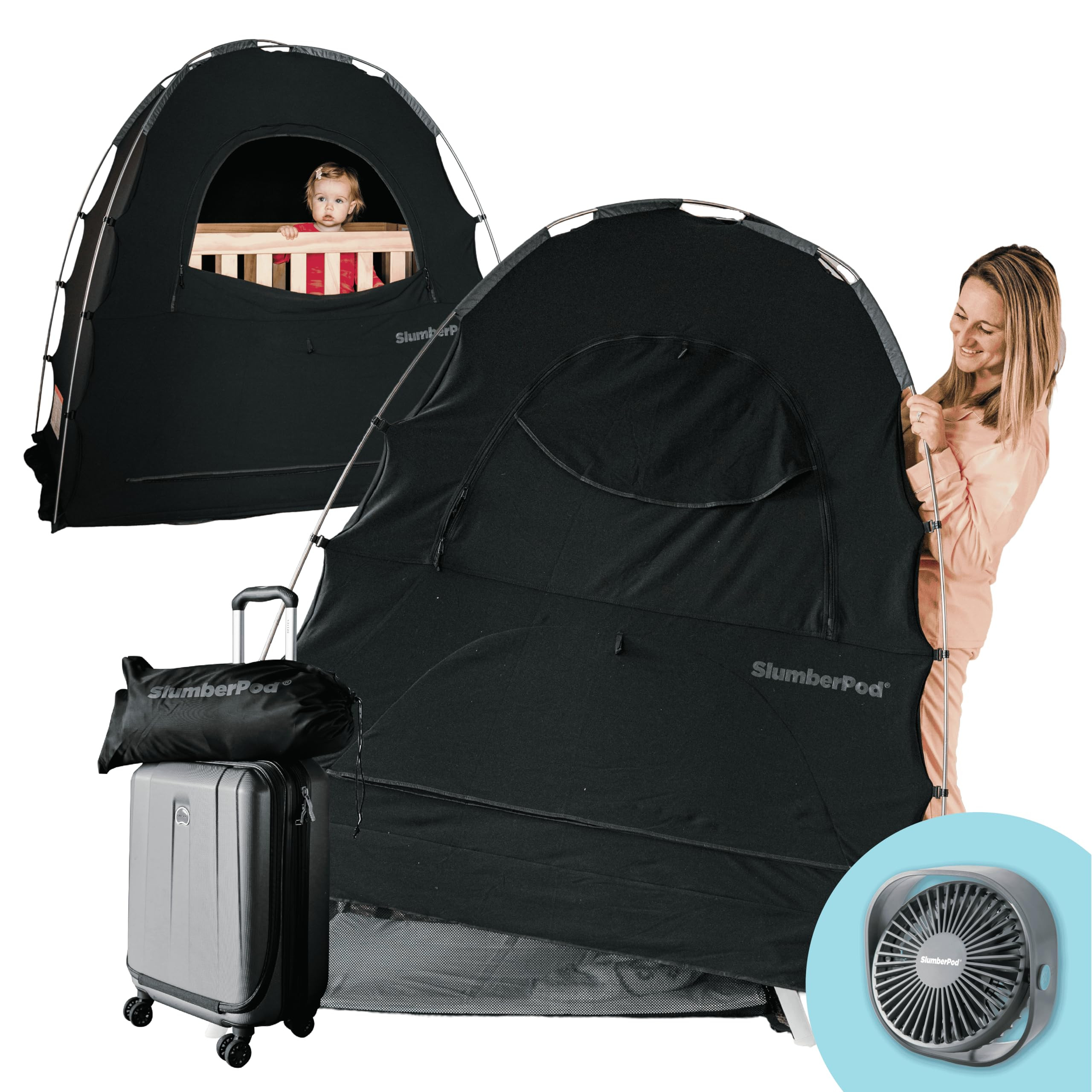 SlumberPod with Fan The Original Blackout Sleep Tent Travel Essential for Baby and Toddlers, Mini... | Amazon (US)